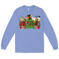 Colony Blue teacher claus christmas Long Sleeve Tee - CowGirlArtShop