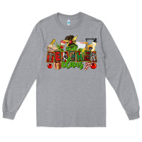 Heather Grey teacher claus christmas Long Sleeve Tee - CowGirlArtShop