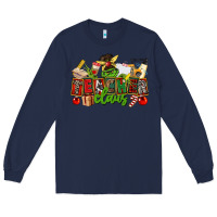 Navy teacher claus christmas Long Sleeve Tee - CowGirlArtShop