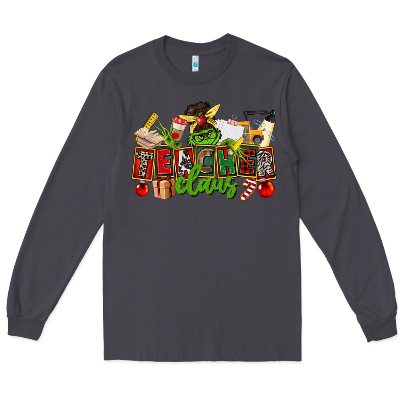 Teacher Claus Christmas Long Sleeve Tee by CowGirlArtShop | Teevron