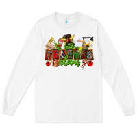 White teacher claus christmas Long Sleeve Tee - CowGirlArtShop