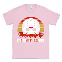 Bubblegum Pink Halloween Bitches Be Trippin Jason Mask Classic Tee - lanVoArt