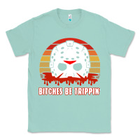 Seafoam Halloween Bitches Be Trippin Jason Mask Classic Tee - lanVoArt