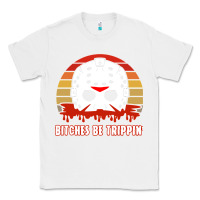 White Halloween Bitches Be Trippin Jason Mask Classic Tee - lanVoArt