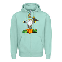 Seafoam Scracrow Zipper Hoodie - CowhideDigitalArt