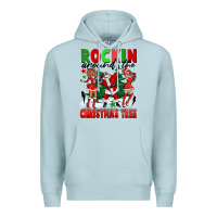 Blue Mist Rockin Around The Christmas Tree Premium Hoodie - FaDigitalArtStudio