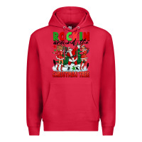 Cardinal Rockin Around The Christmas Tree Premium Hoodie - FaDigitalArtStudio