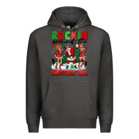 Charcoal Heather Rockin Around The Christmas Tree Premium Hoodie - FaDigitalArtStudio