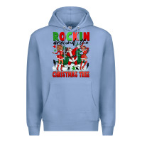 Colony Blue Rockin Around The Christmas Tree Premium Hoodie - FaDigitalArtStudio