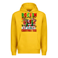 Lemon Rockin Around The Christmas Tree Premium Hoodie - FaDigitalArtStudio