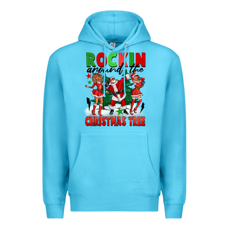 Rockin Around The Christmas Tree Premium Hoodie by FaDigitalArtStudio | Teevron