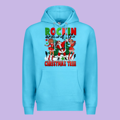 Rockin Around The Christmas Tree Premium Hoodie Designed By Fadigitalartstudio