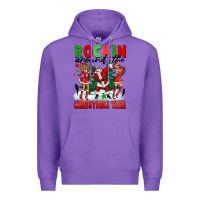 Purple Rockin Around The Christmas Tree Premium Hoodie - FaDigitalArtStudio