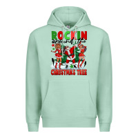 Seafoam Rockin Around The Christmas Tree Premium Hoodie - FaDigitalArtStudio