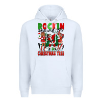 White Rockin Around The Christmas Tree Premium Hoodie - FaDigitalArtStudio