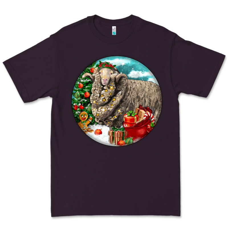 Christmas Merino Wool Sheep Premium Tee by LillyAllenDesigns | Teevron