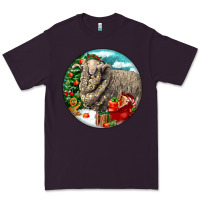 Plum christmas merino wool sheep Premium Tee - LillyAllenDesigns