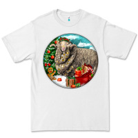 White christmas merino wool sheep Premium Tee - LillyAllenDesigns