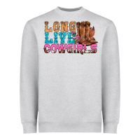 Western Long Live Cowgirls With Roses Heavyweight Sweatshirt | Teevron