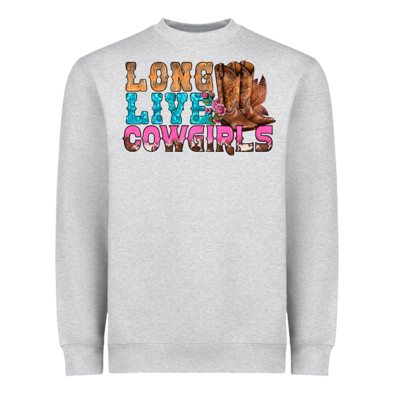 Western Long Live Cowgirls With Roses Heavyweight Sweatshirt by BundleAndBundleShop | Teevron