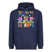 Navy 100 Days Of Making The Whole Class Shimmer Heavyweight Hoodie - CowhideDigitalArt