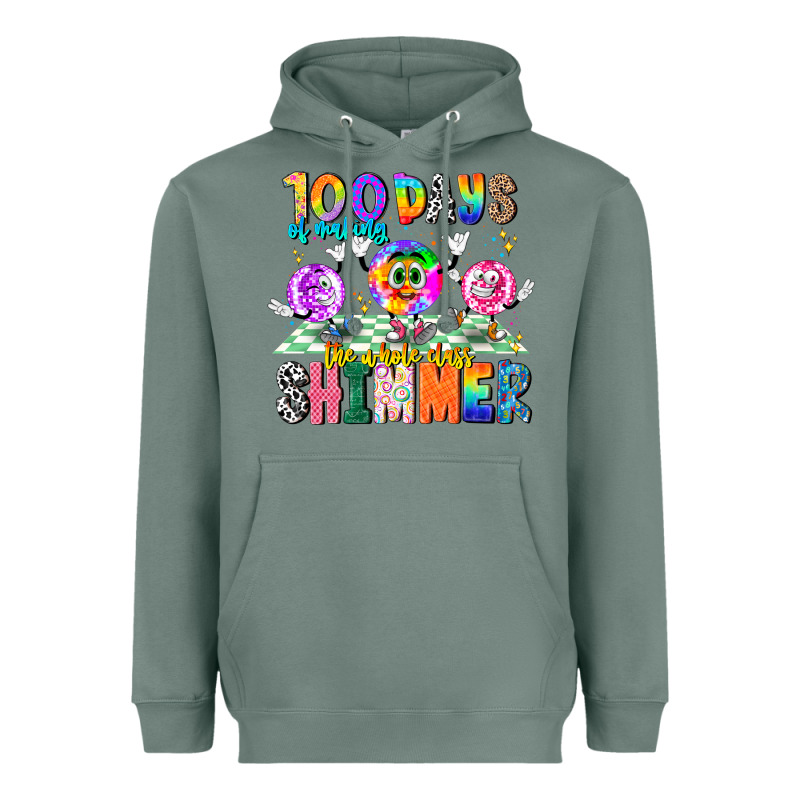 100 Days Of Making The Whole Class Shimmer Heavyweight Hoodie by CowhideDigitalArt | Teevron