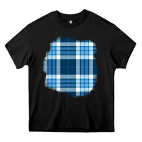 Black Winter Tartan Patch Heavy Core Tee - BundleAndBundleShop