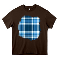 Chocolate Brown Winter Tartan Patch Heavy Core Tee - BundleAndBundleShop