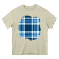 Mossy Winter Tartan Patch Heavy Core Tee - BundleAndBundleShop