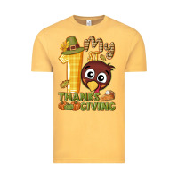 Vintage Mustard My 1st Thanksgiving with turkey Vintage Tee - NancyCooperArtShop