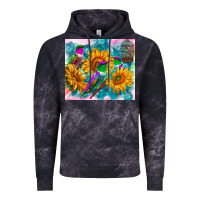 Cloud Black hummingbirds sunflower Vintage Hoodie - TumblerDesignByShophia