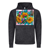 Vintage Black hummingbirds sunflower Vintage Hoodie - TumblerDesignByShophia