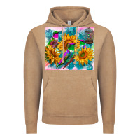 Vintage Coffee hummingbirds sunflower Vintage Hoodie - TumblerDesignByShophia