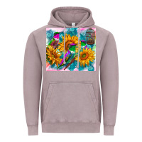 Vintage Zinc hummingbirds sunflower Vintage Hoodie - TumblerDesignByShophia