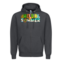 Smoke Hello Summer Zipper Hoodie - CowhideDigitalArt