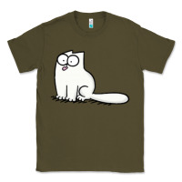 Army Green simon's cat 1 Classic Tee - lanVoArt