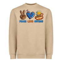 Peace Love Hotdog Heavyweight Sweatshirt | Teevron