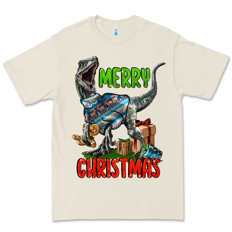 Merry Christmas Velociraptor Premium Tee by LillyAllenDesigns | Teevron