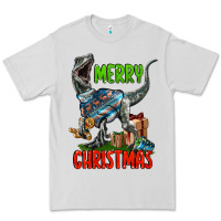 Dove Grey merry christmas velociraptor Premium Tee - LillyAllenDesigns