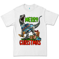 White merry christmas velociraptor Premium Tee - LillyAllenDesigns