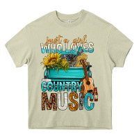 Mossy Just A Girl Who Loves Country Music Heavy Core Tee - BundleAndBundleShop