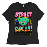 Black street rules Ladies Tee - Artiststas