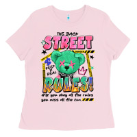 Bubblegum Pink street rules Ladies Tee - Artiststas