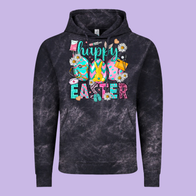 Happy Easter Egg Nurse Vintage Hoodie Designed By Howdyjamesfarm