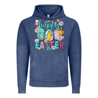 Vintage Denim Happy Easter Egg Nurse Vintage Hoodie - HowdyJamesFarm