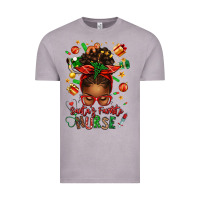 Vintage Zinc santa's favorite nurse afro messy bun Vintage Tee - texasbilliewilder