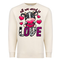 Sandshell All We Need İs Moo Love Premium Sweatshirt - SublimationCraftShop