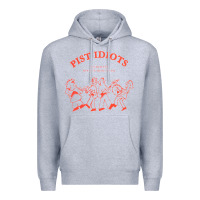 Heather Grey pist idiots Premium Hoodie - lanVoArt