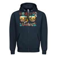 Navy Mom Bad Summer Zipper Hoodie - CowhideDigitalArt
