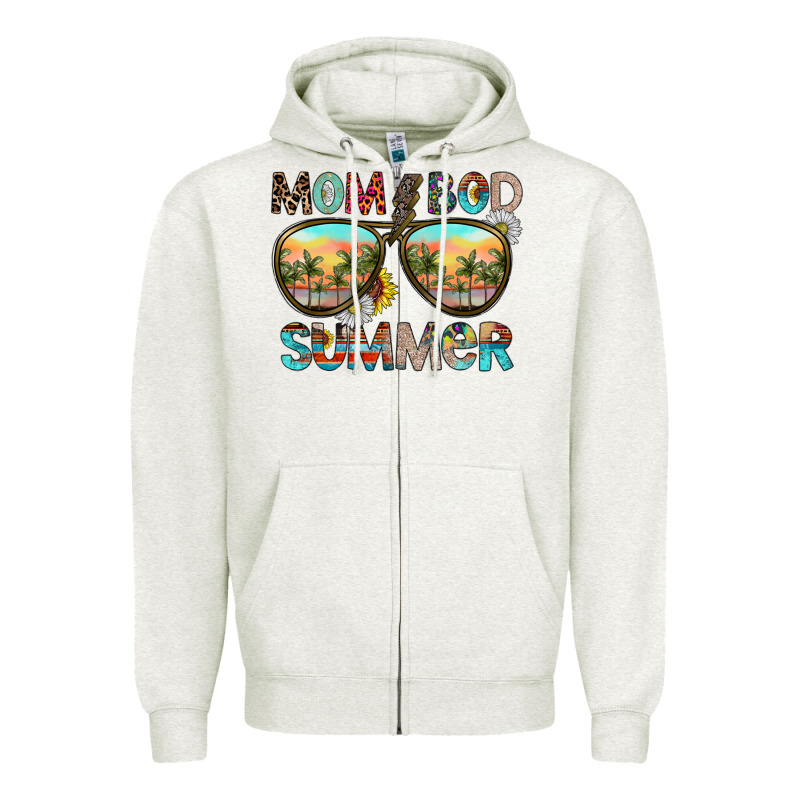Mom Bad Summer Zipper Hoodie by CowhideDigitalArt | Teevron